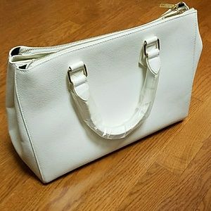 Asos white tote/satchel with shoulder strap